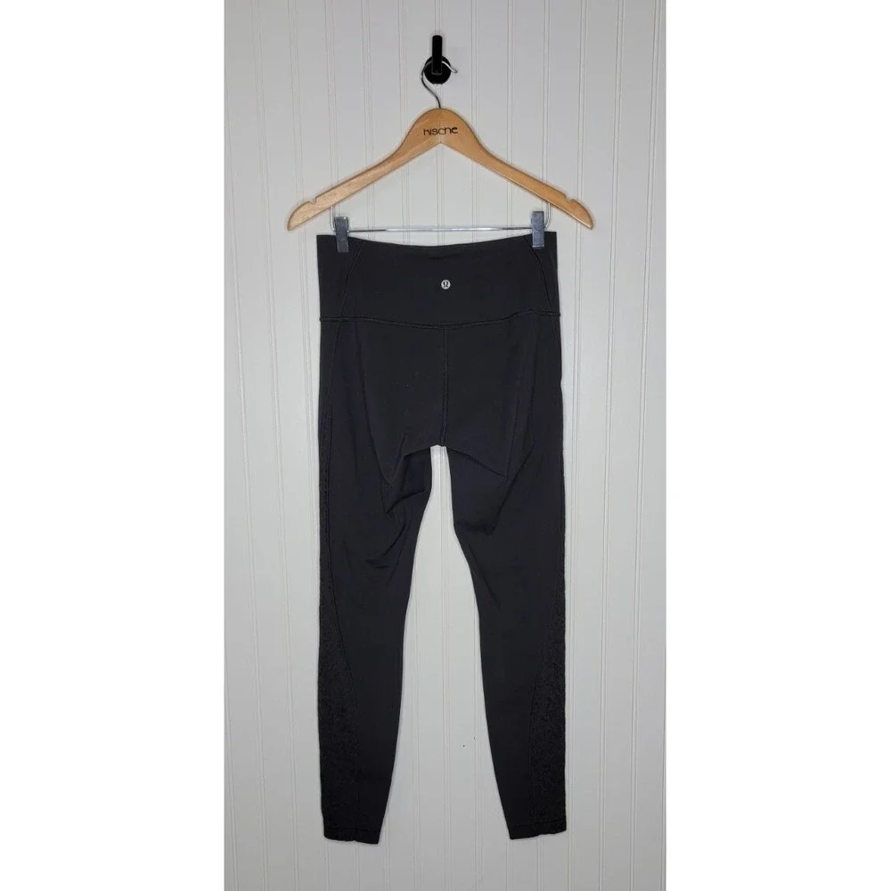 Lululemon Black High Rise Wunder Under Leggings Special Edition Women's Size 8